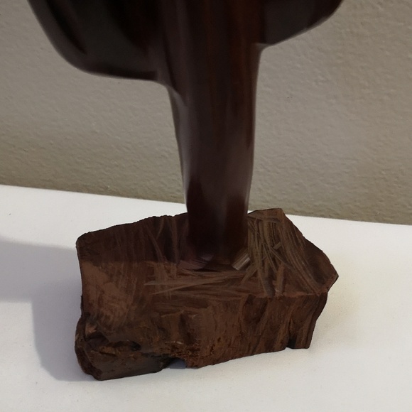 Beautiful & Unique Well-made Hand-carved Brown Wood Cactus Sculpture 9" Tall - Picture 2 of 6